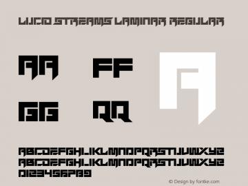 Lucid Streams Laminar Version 1.00;September 24, 2020;FontCreator 11.5.0.2430 64-bit图片样张