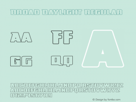 Broad Daylight Regular 1.00000000000000001 Font Sample