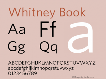 Whitney Book Macromedia Fontographer 4.1.5 4/18/05 Font Sample