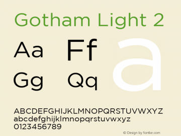Gotham Light 2 Version 1.200图片样张