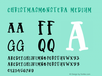 ChristmasMonstera Version 001.000 Font Sample