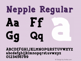 Nepple Version 1.000 Font Sample