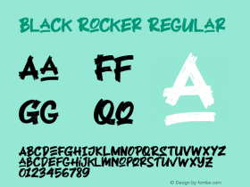 Black Rocker Version 1.00;September 1, 2020;FontCreator 12.0.0.2567 64-bit图片样张