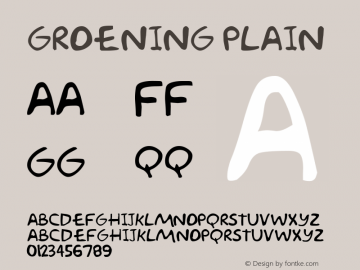 Groening Plain Altsys Fontographer 3.3  9/9/91图片样张