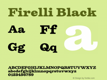 Firelli Black Version 1.006 Font Sample