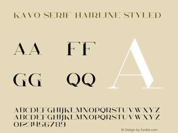 Kavo Serif Hairline Styled Version 1.002;Fontself Maker 3.5.0图片样张