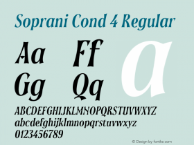Soprani W03 Cond Bold Italic Version 1.00图片样张