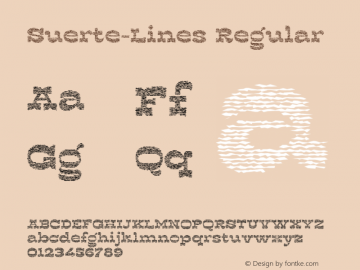 Suerte W05 Lines Version 2.00 Font Sample