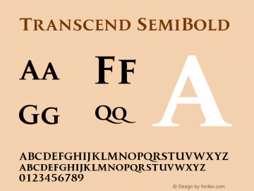 Transcend-SemiBold Version 1.000 | wf-rip DC20190610图片样张