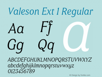 Valeson W05 Ext Thin Italic Version 1.00 Font Sample
