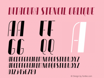 Vitacura-StencilOblique Version 1.000 | wf-rip DC20190615 Font Sample