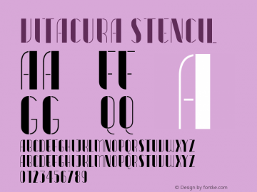 Vitacura-Stencil Version 1.000 | wf-rip DC20190615 Font Sample