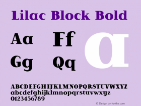 Lilac Block Bold Version 1.000图片样张