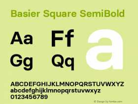 Basier Square SemiBold Version 1.000 | wf-rip DC20180210图片样张