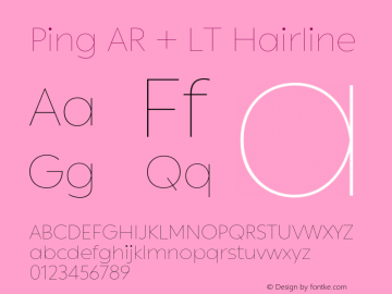 Ping AR + LT Hairline Version 1.000图片样张