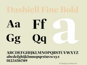 Dashiell Fine Bold Version 1.000;hotconv 1.0.109;makeotfexe 2.5.65596 Font Sample