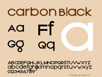 Carbon Black Version 1.000;PS 001.000;hotconv 1.0.88;makeotf.lib2.5.64775图片样张