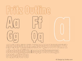 Fritz Outline Version 1.000;PS 001.000;hotconv 1.0.88;makeotf.lib2.5.64775图片样张