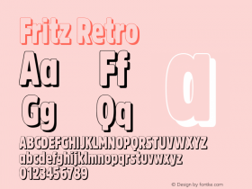 Fritz Retro Version 1.000;PS 001.000;hotconv 1.0.88;makeotf.lib2.5.64775 Font Sample
