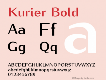 Kurier-Bold Version 1.000;PS 0.995;hotconv 1.0.49;makeotf.lib2.0.14853图片样张