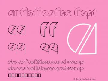 Artisticaline Version 001.000 Font Sample