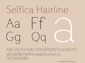 Selfica-Hairline  Font Sample