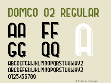 DOMCO 02 Version 1.00;November 18, 2018;FontCreator 11.5.0.2427 64-bit Font Sample