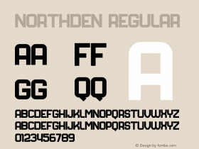 NORTHDEN Version 1.002;Fontself Maker 3.0.2 Font Sample