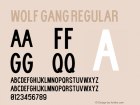 WOLF GANG  Font Sample