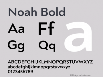 Noah Bold Version 1.000;PS 001.000;hotconv 1.0.88;makeotf.lib2.5.64775图片样张
