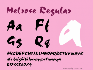 Melrose Regular Unknown图片样张