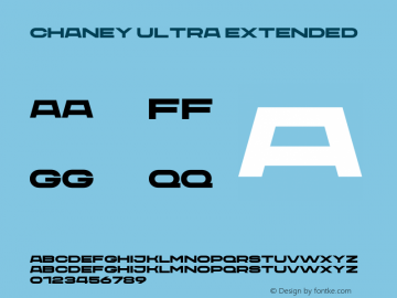 CHANEY Ultra Extended Version 1.000;PS 001.000;hotconv 1.0.88;makeotf.lib2.5.64775图片样张