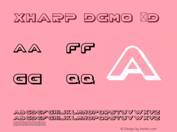 XHARP Demo 3D Version 1.002;Fontself Maker 3.1.2 Font Sample
