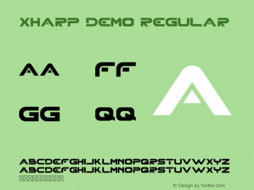 XHARP Demo Version 1.002;Fontself Maker 3.1.2图片样张
