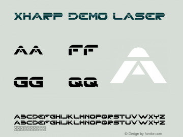 XHARP Demo LASER Version 1.002;Fontself Maker 3.1.2图片样张