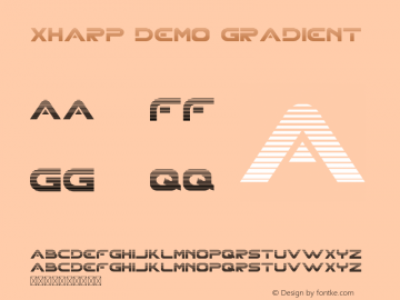 XHARP Demo Gradient Version 1.002;Fontself Maker 3.1.2图片样张