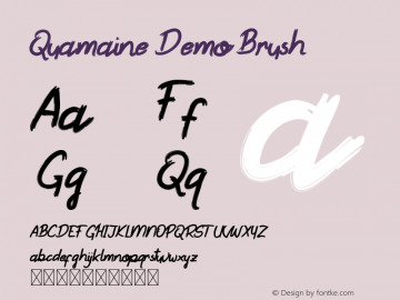 Quamaine Demo Brush Version 1.002;Fontself Maker 3.1.2图片样张