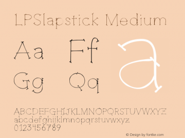 LPSlapstick Medium Version 001.000 Font Sample