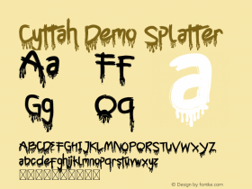 Cyttah Demo Splatter Version 1.003;Fontself Maker 3.1.2图片样张