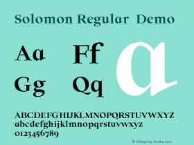 Solomon-RegularDemo 0.1.0 Font Sample