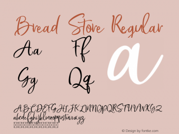 Bread Store Version 1.002;Fontself Maker 3.2.2 Font Sample