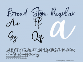 Bread Store Version 1.002;Fontself Maker 3.2.2图片样张