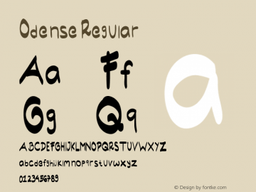 Odense Version 1.00;September 5, 2019;FontCreator 11.5.0.2422 64-bit Font Sample