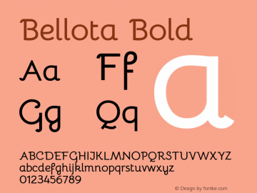 Bellota Bold Version 3.000图片样张