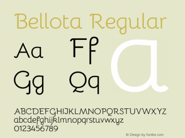 Bellota Regular Version 3.000;hotconv 1.0.109;makeotfexe 2.5.65596 Font Sample