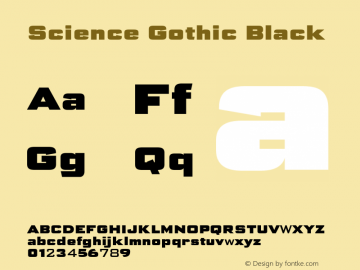 Science Gothic Black Version 1.007图片样张