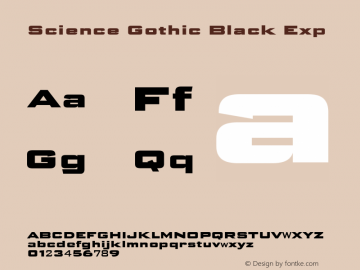Science Gothic Black Exp Version 1.007图片样张