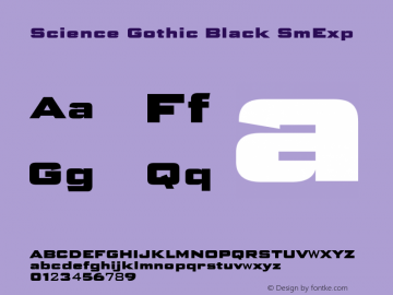 Science Gothic Black SmExp Version 1.007图片样张