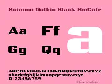 Science Gothic Black SmCntr Version 1.007图片样张