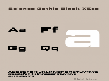 Science Gothic Black XExp Version 1.007图片样张